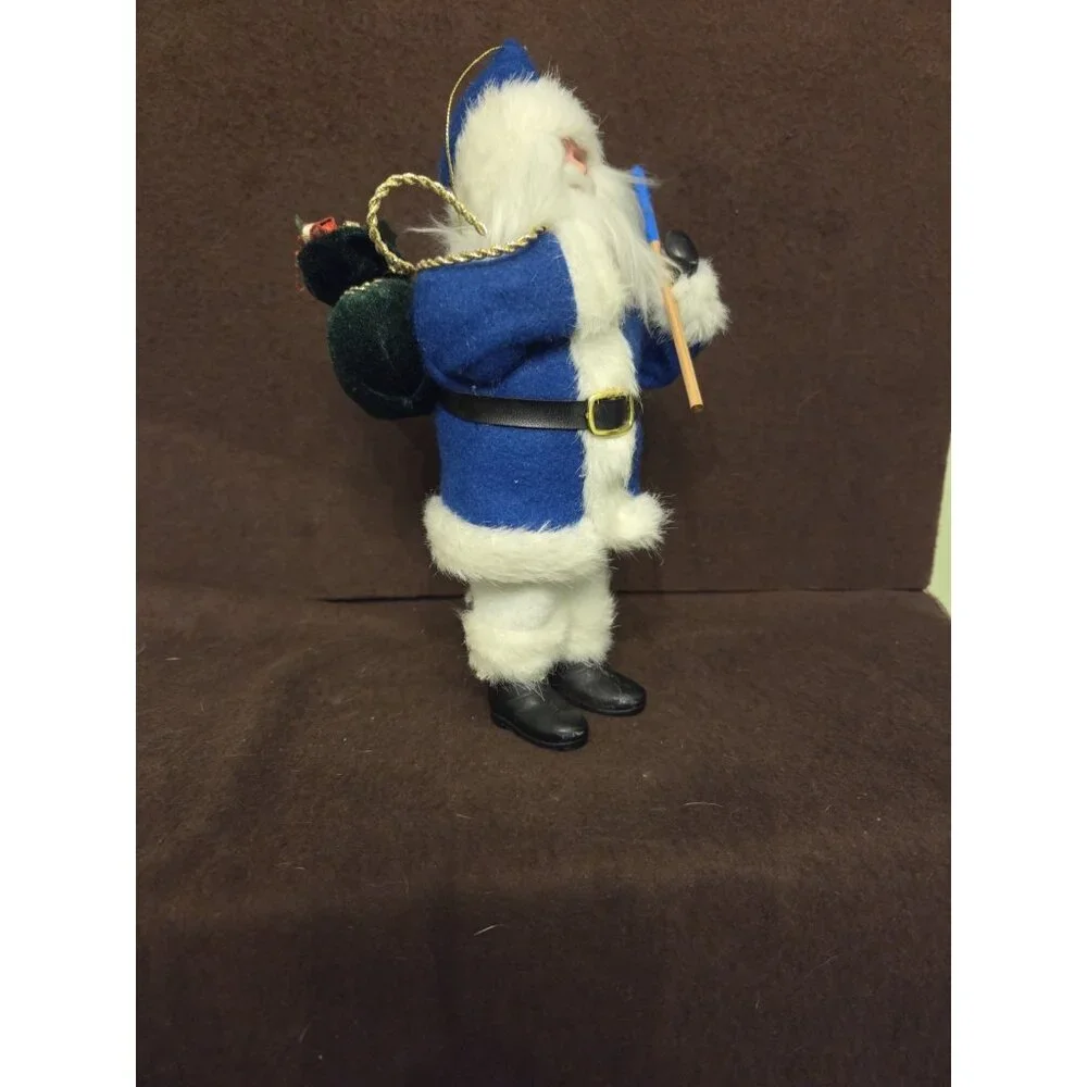 University of Kansas KU Jayhawk Santa Christmas Ornament Display 9.5‎ Inches